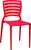 Cadeira Sofia Vermelha Tramontina Encosto Vazado Horizontal 92237/040 Vermelho