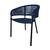 Cadeira Sol Corda Náutica Base em Alumínio Preto/azul Marinho AZUL