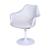 Cadeira Tulipa Saarinen Com Braço Branca C, E branco