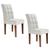 Cadeiras Kit 2 Cadeiras Estofadas Hobby Chocolate/Off White/Boucle Gelo - Cel Móveis Bege