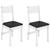 Cadeiras para Cozinha Kit 2 Cadeiras Milano Branco/Preto - Poliman Móveis Branco e Preto
