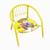 Cadeirinha Infantil de Ferro Colorida com Desenho no Assento Amarelo