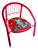 Cadeirinha Infantil de Ferro Colorida com Desenho no Assento Vermelho