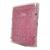 Caderno Argolado A4 Fichário Cristal 250 Folhas Divisórias Batimento Coração Pink