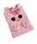 Caderno com Capa em Pelúcia Gatinho Kawaii Premium 96 Folhas Rosa