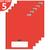 Caderno Escolar Kit 5 Lista Material Brochurão Capa Dura Grande 96 Folhas Tilibra Vermelho