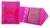 Caderno Fichario Argolado Neon PVC + Bloco + 6 Divisórias  Pink