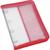 Caderno Fichario Argolado PVC Transparente C/ Ziper A Escolha Vermelho