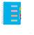 Caderno Pequeno Com Divisórias Espiral Anotações Pauta Azul