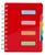 Caderno Pequeno Com Divisórias Espiral Anotações Pauta Vermelho