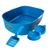 Caixa De Areia Premium Sadbox 34 Litros Para Gatos Com Borda Alta 15 cm Menos Sujeira Azul