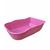 Caixa de Areia Sanitário Bandeja Para Gato Grande Gigante Rosa