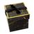 Caixa de Papel Montável com Laço para Presente com 12 unidades Preto-Dourado-ComLaço
