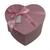 Caixa De Presente Papel Rígida Formato Coração Com Laço Rosa