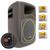 Caixa De Som Ativa Amplificada Retrô Shutt 480w RMS Bivolt P10 Bluetooth USB Retorno Completa LED Amarelo
