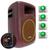 Caixa De Som Ativa Amplificada Shutt Retrô 480w RMS Entrada Microfone P10 Bluetooth USB Bivolt LED Verde