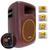 Caixa De Som Ativa Amplificada Shutt Retrô 480w RMS Entrada Microfone P10 Bluetooth USB Bivolt LED Amarelo