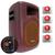 Caixa De Som Ativa Amplificada Shutt Retrô 480w RMS Entrada Microfone P10 Bluetooth USB Bivolt LED Vermelho