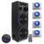 Caixa De Som Bob Residencial Amplificada Big Premium 12 Pol 1250w RMS Subwoofer Connect Led Neon Azul Fino