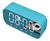 Caixa De Som E Rádio Relógio FM Bluetooth Auxiliar Micro SD Led LCD - SPK-B015 Azul