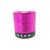 Caixa de Som Portátil Recarregável Bluetooth/FM/SD/USB Colorida Pink