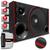 Caixa De Som Trio Automotivo Shutt 800w RMS Woofer 12 Pol Xplode + Módulo TS400 Led Neon Completa Vermelho Largo