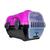 Caixa de Transporte Furacão Pet Luxo N2 Para Cães e Gatos Rosa