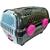 Caixa de Transporte Luxo N2  Cores Variadas - Furacão Pet Preto/Rosa