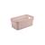 Caixa Organizadora Cesto Multiuso Organizador de Armário Closet Cube Alto Porta Treco 5,3 Litros 29,5x16,5x12,5cm Rosa