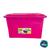 Caixa organizadora colorida com tampa, trava e empilhavel - 70 litros - 904 ROSA