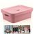 Caixa Organizadora Cube 10,5l Cesto Com Tampa Closet Roupa - CC350 Ou Rosa