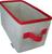 Caixa organizadora de Tecido OrganiBox   c/ Alça de 14x14x28cm vermelha