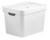 Caixa Organizadora Plástico  Cube M 18l C/tampa Ou Cc 450 Branco