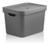 Caixa Organizadora Plástico  Cube M 18l C/tampa Ou Cc 450 Cinza