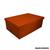 Caixa Retangular Tampa Sapato 35x25x10 Mdf Madeira Pintado LARANJA