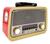 Caixa Som Antiga Radio Portátil Retro Bluetooth Am Fm Vermelho
