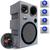 Caixa Som Bob Igreja Residencial Shutt 600w RMS Bilvolt Bluetooth Rádio FM USB Entrada Microfone LED Azul