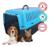 Caixa transporte 1 cachorros gatos pets domesticos caixinha plastica resistente transporta com conforto AZUL