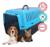 Caixa transporte 3 alvorada pet caixinha para caes gatos cachorros pets coelhos animais gerais porte medio grande AZUL