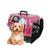 Caixa Transporte Cachorro e Gato Pequeno Porte Brinqpet N2 Rosa