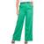 Calça Alfaiataria Pantalona Feminina Com Bolso Cintura Alta Verde