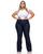 Calça Bootcut Cintura Alta Plus Size Fact Jeans L993 Azul