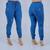 Calça Comprida Jeans Feminino Adulto Jogger Elástico Cintura Casual Azul claro