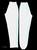calça de moletom flanelada sem bolso cor branca com barra reta ou punho Branco