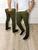 Calça de SARJA Masculina Slim Casual Tradicional FIT com Elastano Skinny Verde militar
