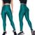 Calça Feminina Academia 3D Fitnees Cintura Alta Azul petróleo