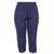 Calça Feminina Corsário Helanca Capri Lisa Elástico Senhora Azul escuro