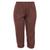 Calça Feminina Corsário Helanca Capri Lisa Elástico Senhora Marrom