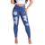 Calça Feminina Jeans Miller Skinny Com Destroyed Novidade Azul