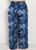 Calça Feminina Plus Size Pantalona Estampada Cintura Alta Azul, 3588366